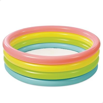 piscina hinchable multicolor redonda pequeña niños intex (168 x 46 cm)